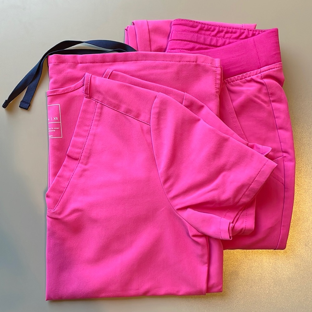 Figs Scrub Set, Electric Orchid XS Zamora, XS Casma EUC